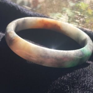 SOLD!! Vintage Chinese Tri Color Jade Bangle